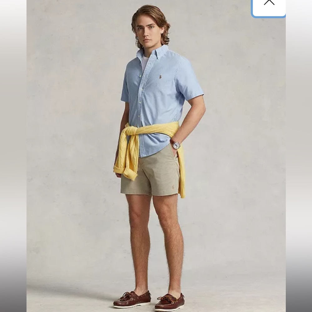 Polo Ralph Lauren Men's Classic-Fit Short-Sleeve Oxford Shirt, Medium, NWT